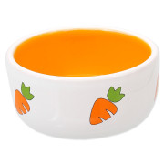 Керамична купа с морковчета за храна или вода за Гризачи, 300 мл. - Rabbit Carrot