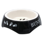 Керамична купа за храна или вода за Зайче, 15 х 4,5 см. - Bunny Black