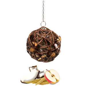 Лакомство за Гризачи, върбова топка със сушени плодове 135 гр. - JR FARM Wicker Fruit Ball