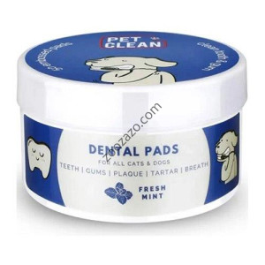 Тампони за дентална хигиена за кучета и котки 50 бр. - PET Clean Dental Pads for Dogs & Cats 