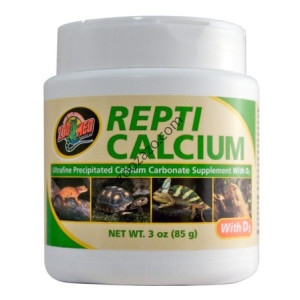Ултра-фина калциева добавка с витамин D3, 85 гр. - ZooMed Repti Calcium with D3