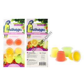 Лакомство за Папагали, плодово желирани чашки 6 х 16 гр. - ESVE Fruit cups Jelly Mix