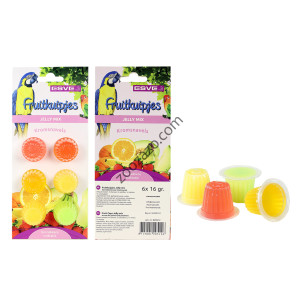 Лакомство за Папагали, плодово желирани чашки 6 х 16 гр. - ESVE Fruit cups Jelly Mix