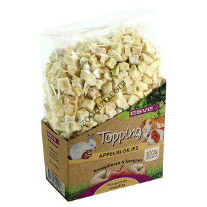 Лакомство от сушени натурални Ябълкови кубчета 100 гр. - Esve Topping Apple cubes Rodents