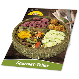 Гурме чиния за гризачи и мини зайчета 100 гр. - JR FARM Gourmet-Plate
