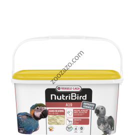 Nutri Bird A19 - Храна за ръчно хранене на Новоизлюпени Големи Папагали 3 кг.