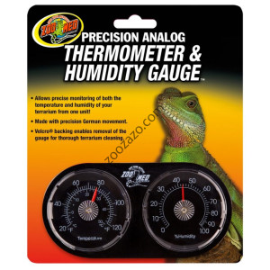 Прецизен аналогов Термометър и Влагомер - ZooMed Analog Thermometer & Humidity Gauge