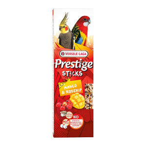 Крекери за средни папагали от семена – с манго и шипки, 140гр. - 2бр. - Prestige Sticks Big Parakeets with Mango & Rosehip 