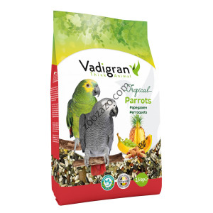 Пълноценна храна с плодове за средни и големи Папагали 2,5 кг. - Vadigran Parrot Tropical