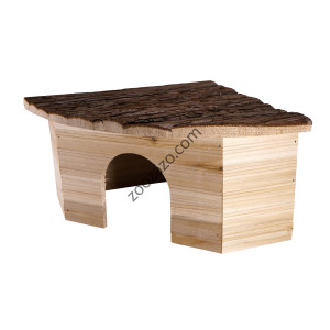 Ъглова дървена къщичка за Гризачи 40 x 28 x 16 см. - Vadigran