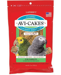 Лакомство с 50% семена и 50% пелети за папагали, 340 гр. - Lafeber Classic Avi-Cakes Parrot