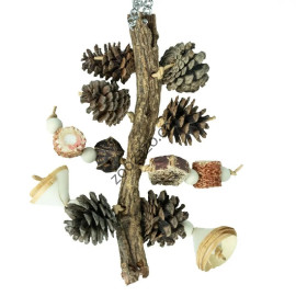 Играчка за Папагали, лиана и естествени продукти, 35 см. - Back Zoo Nature