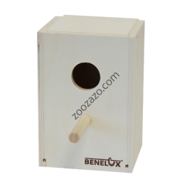 Дървено гнездо за папагали и птички 10 x 10 x 14,5 cм. - Benelux