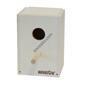 Дървено гнездо за папагали и птички 10 x 10 x 14,5 cм. - Benelux