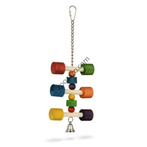 Играчка за Папагал от дървени кубчета 11 x 31.5 см. - Padovan Bird Toys