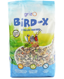 Висококачествена зърнена смес с ядки за Папагали, 3 кг. - BIRD-X Parrot Mix + Nuts