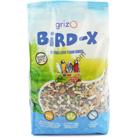 Висококачествена зърнена смес с ядки за Папагали, 3 кг. - BIRD-X Parrot Mix + Nuts