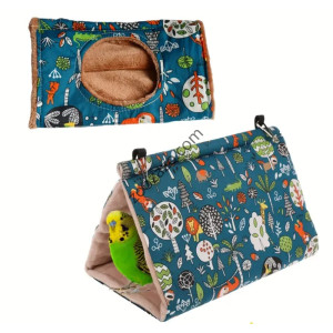 Уютно плюшено хамаче за Папагали - Cozy Hanging Bird Nest for Parakeets