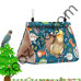 Уютно плюшено хамаче за Папагали - Cozy Hanging Bird Nest for Parakeets