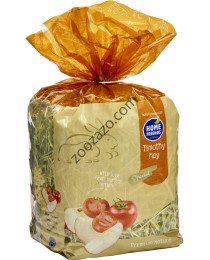 Тимотейско сено с ябълка и домат за зайци и гризачи, 600 гр. - Home Friends Timothy Hay Apple + Tomato