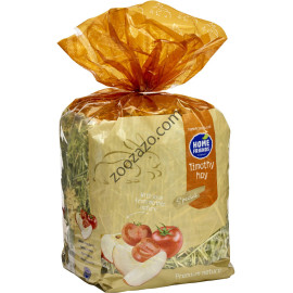 Тимотейско сено с ябълка и домат за зайци и гризачи, 600 гр. - Home Friends Timothy Hay Apple + Tomato