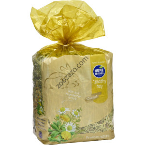 Тимотейско сено с лайка и невен за зайци и гризачи, 600 гр. - Home Friends Timothy Hay Camomile + Marigold