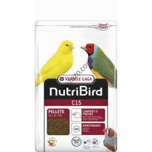 Nutri Bird C15 - Храна на гранули за канарчета, тропически и европейски финки 1кг.