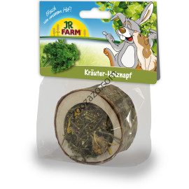 Дървена купа с лакомство билки за Гризачи 120 гр. - JR FARM