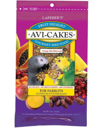 Плодово лакомство за папагали със сушени плодове и пелети, 227 гр. - Lafeber Fruit Delight Avi-Cakes Parrot
