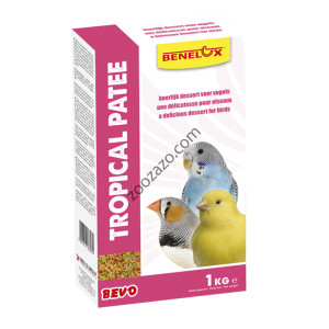 Мека яйчна храна с плодове за канари и папагали 1 кг. - BEVO TROPICAL PATEE Benelux 