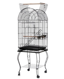 Метална клетка за Папагали с отваряем покрив, със стойка на колела, 51 х 51 х 153 см. - Kojo Bird Cage