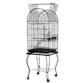 Метална клетка за Папагали с отваряем покрив, със стойка на колела, 51 х 51 х 153 см. - Kojo Bird Cage