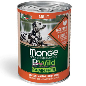 Консерва Dog Bwild Grain Free Turkey - пуешко с тиква и зеленчуци 400 гр.