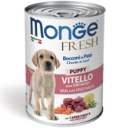 Консерва Dog Monge FRESH Puppy Veal - подрастващи с телешко и зеленчуци 400 гр.