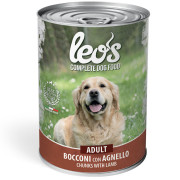 Консерва Dog LEOS Adult Lamb - хапки за Кучета в зряла възраст с агнешко 415 гр.