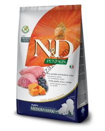 Farmina N&D - Храна за кученца от средни и едри породи с агнешко, тиква и боровинки 2.5 кг.