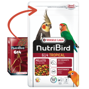  NUTRIBIRD G14 Tropical - пълноценна екструдирана храна за средни папагали 1 кг. 