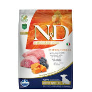 N&D PUMPKIN LAMB BLUEBERRY – храна за кучета с тиква, агне и боровинки 2.5 кг.