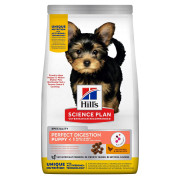 Hill's Science Plan Perfect Digestion Small&Mini Puppy - Суха храна с пилешко и кафяв ориз за кученца от дребни и мини породи 1.5 кг.
