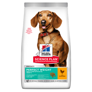 Hill's Science Plan Perfect Weight Small & Mini Adult с пилешко за малки породи с наднормено тегло 1.5 кг.