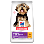 Hill's Science Plan Small&Mini Sensitive Stomach&Skin Adult храна с пилешко за добро храносмилане 6 кг.