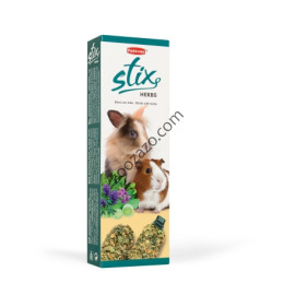 Крекери за Зайци и Морски Свинчета със спанак и люцерна 100 гр. - Padovan Stix herbs coniglietti